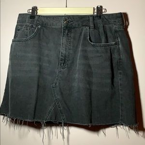 BDG by Urban Outfitters Faded/Fringed Midi Skirt
